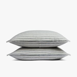 Parachute - Standard Relaxed Linen Stripe Sham Set Cove & Parc Cove & Parchment